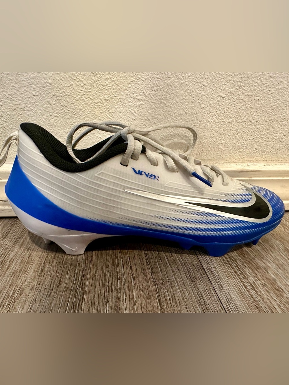 Nike Vapor Men's White and Blue Athletic Cleats